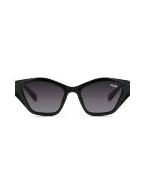 QUAY Counting Stars Sunglasses (mini rhinestones, black/smoke lens) POLARIZED